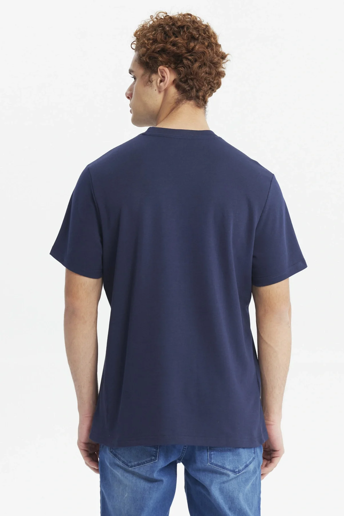 Polera Hombre Regular Print A Tono Azul - Image 3