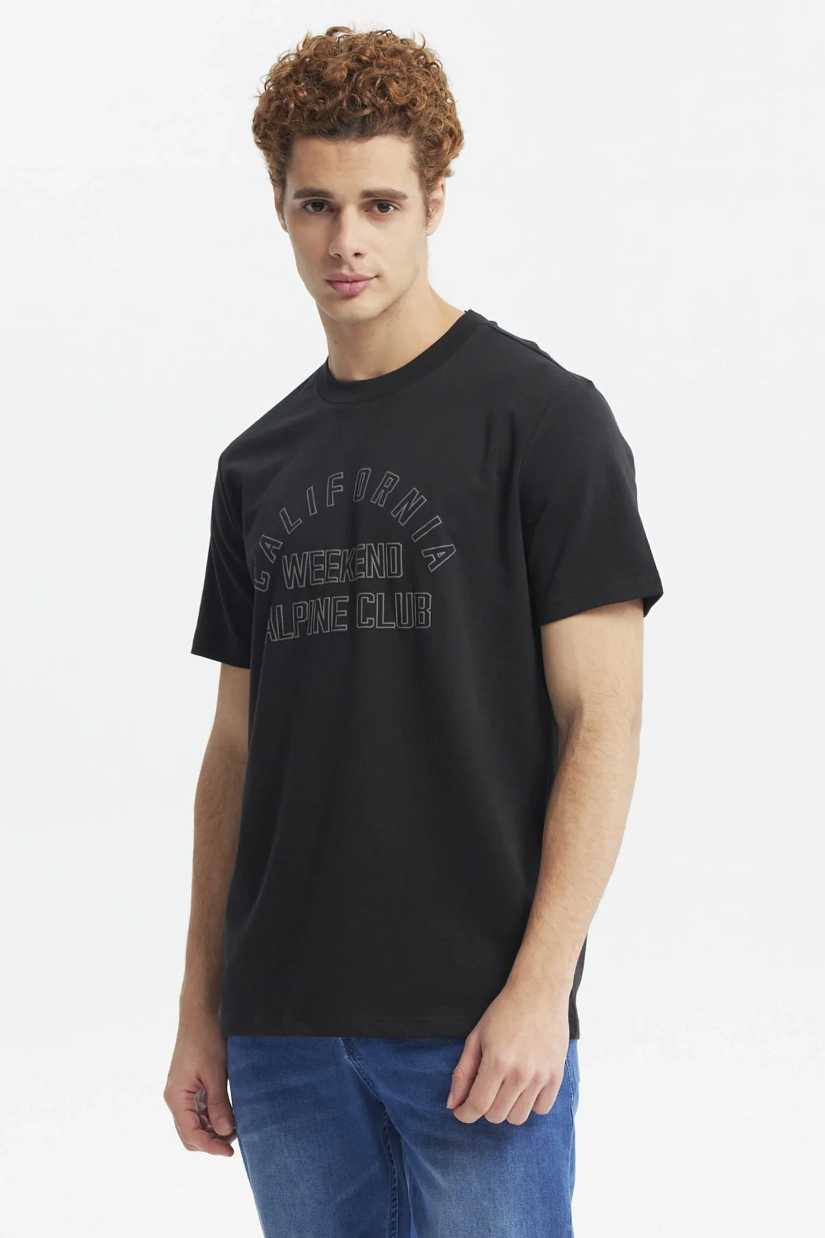 Polera Hombre Regular Print A Tono Negro - Image 2