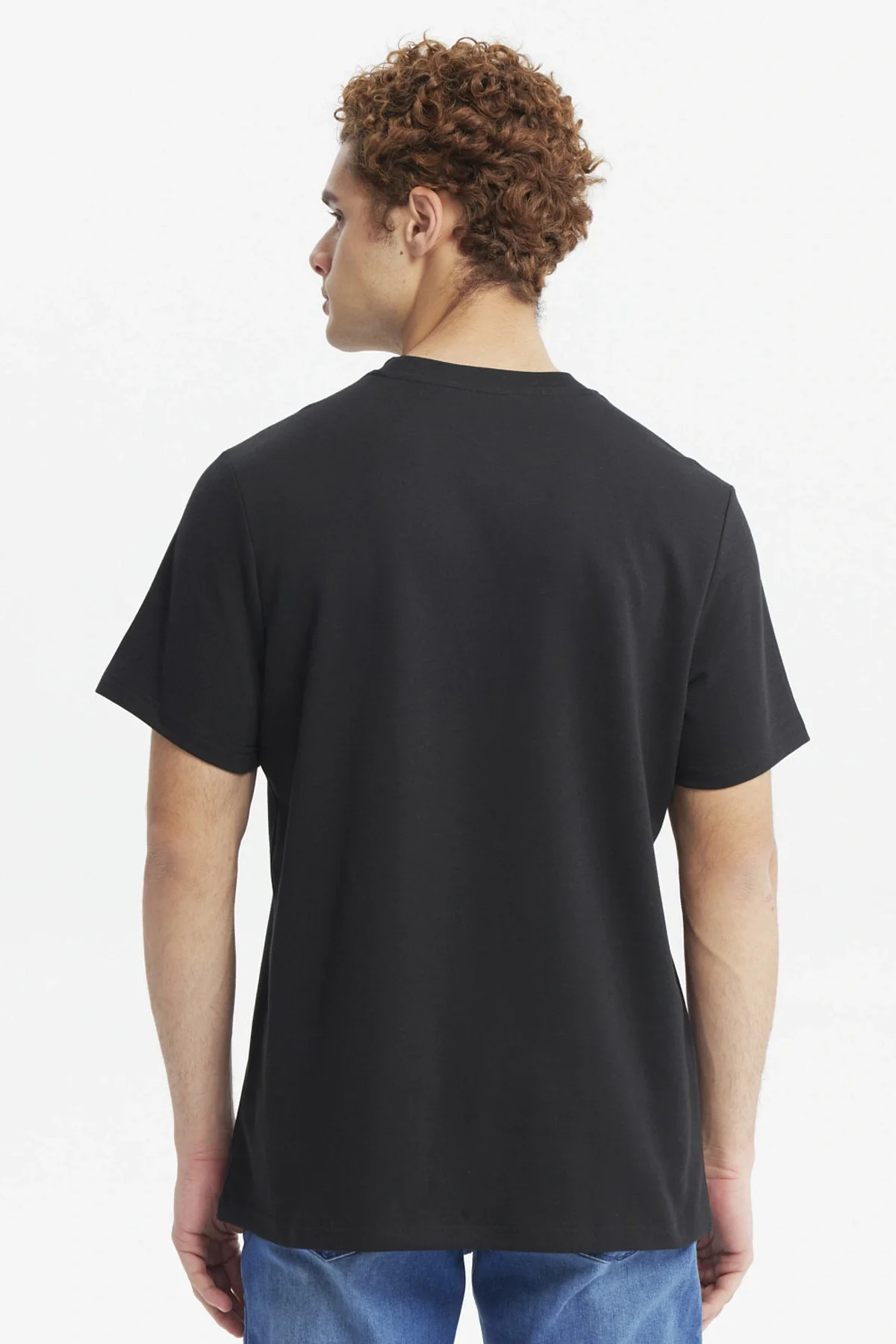 Polera Hombre Regular Print A Tono Negro - Image 3