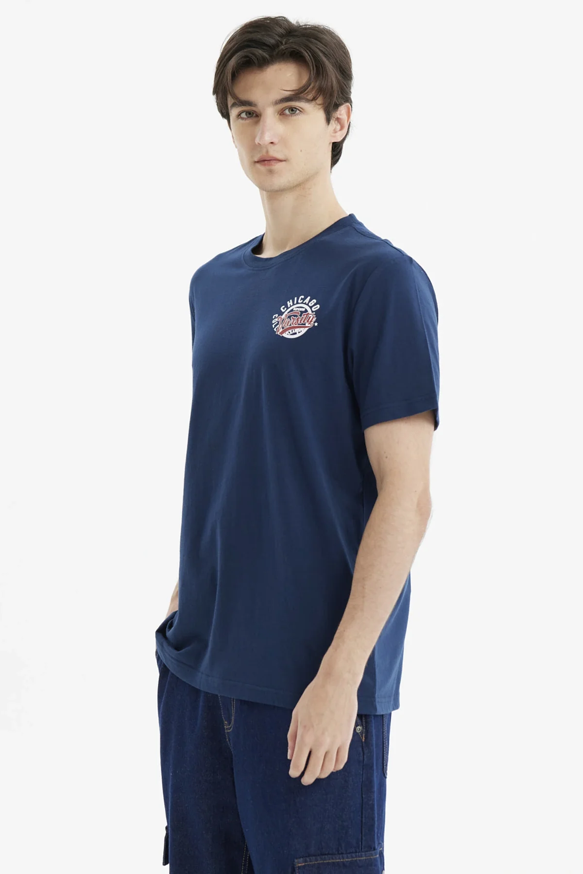 Polera Hombre Regular Print Azul - Image 2
