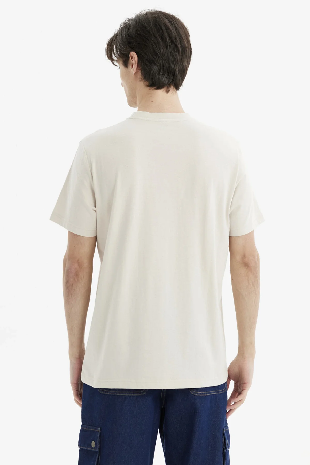Polera Hombre Regular Print Beige - Image 3