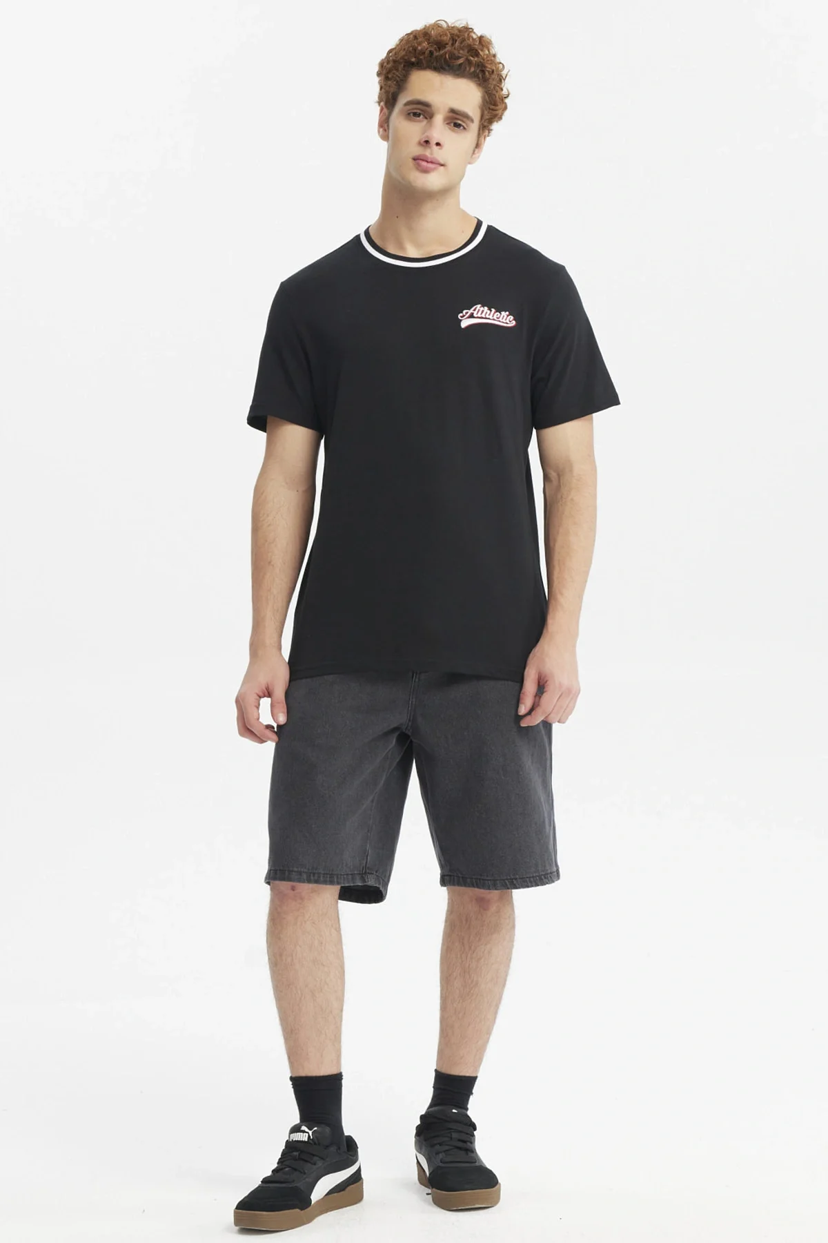 Polera Hombre Regular Print Negro - Image 4
