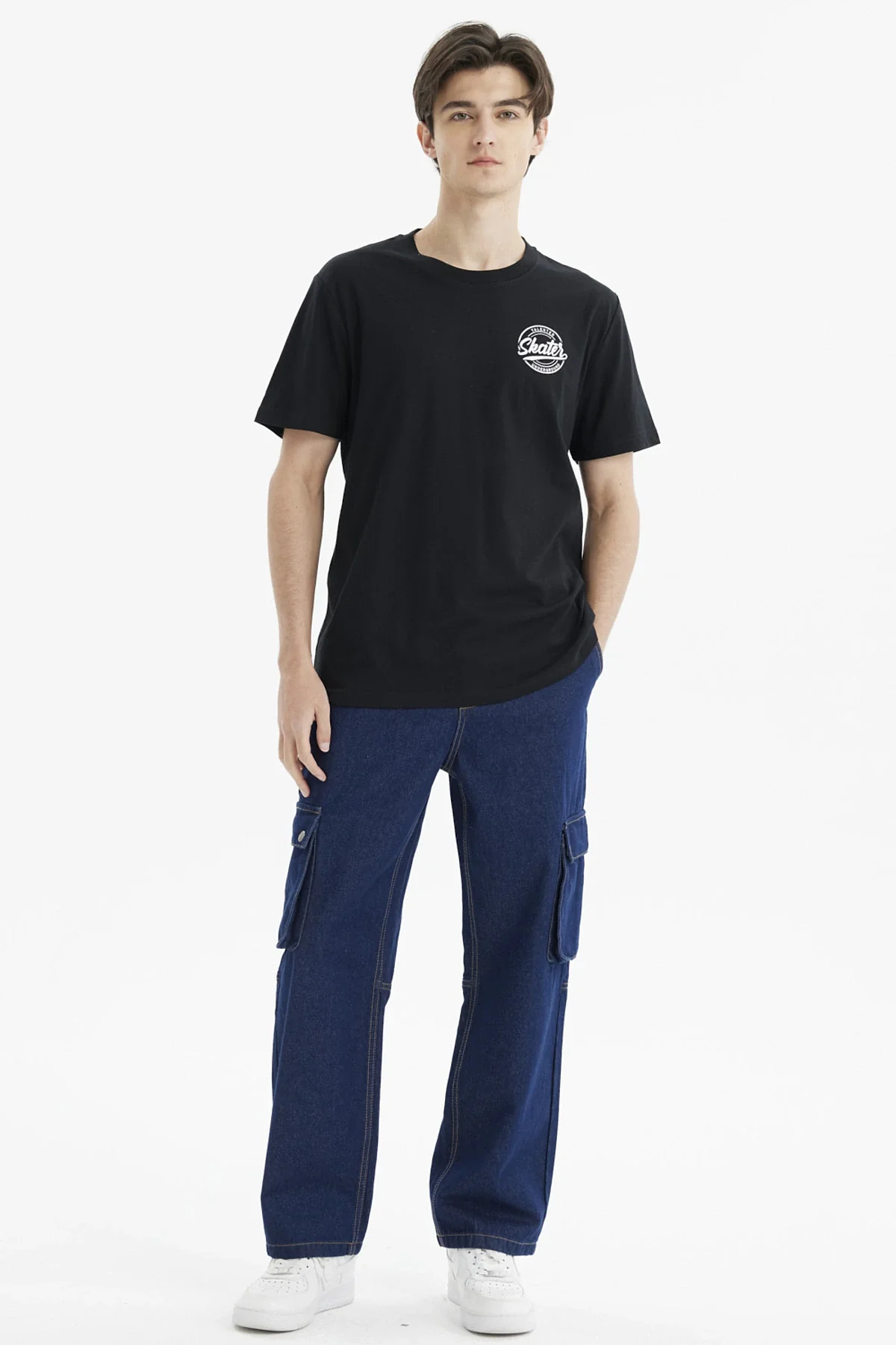 Polera Hombre Regular Print Negro - Image 4