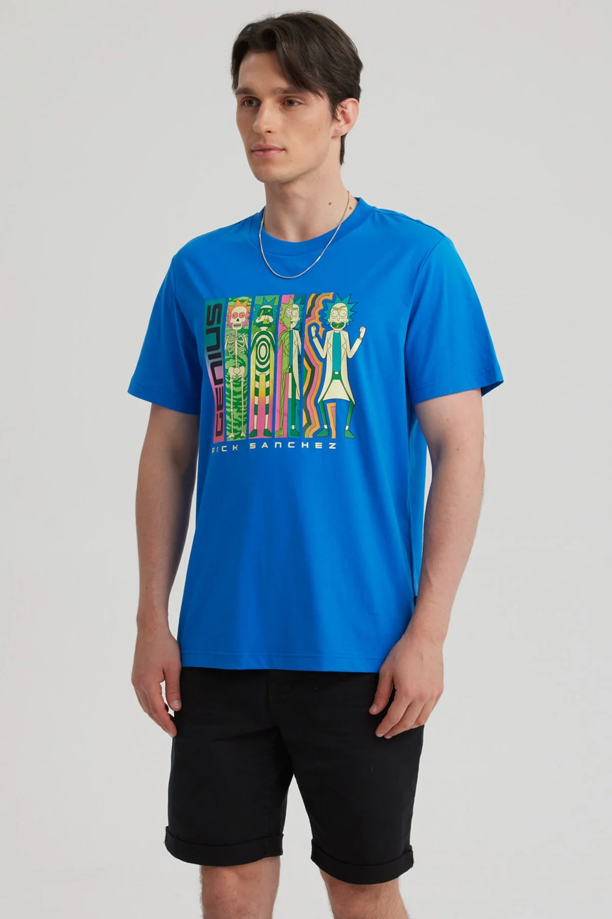 Polera Hombre Rick And Morty Azul Marino - Image 2