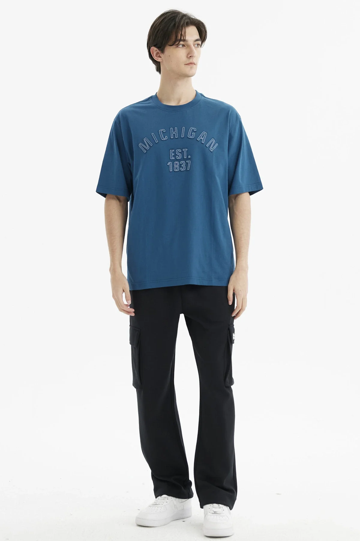 Polera Hombre Slim Azul - Image 4