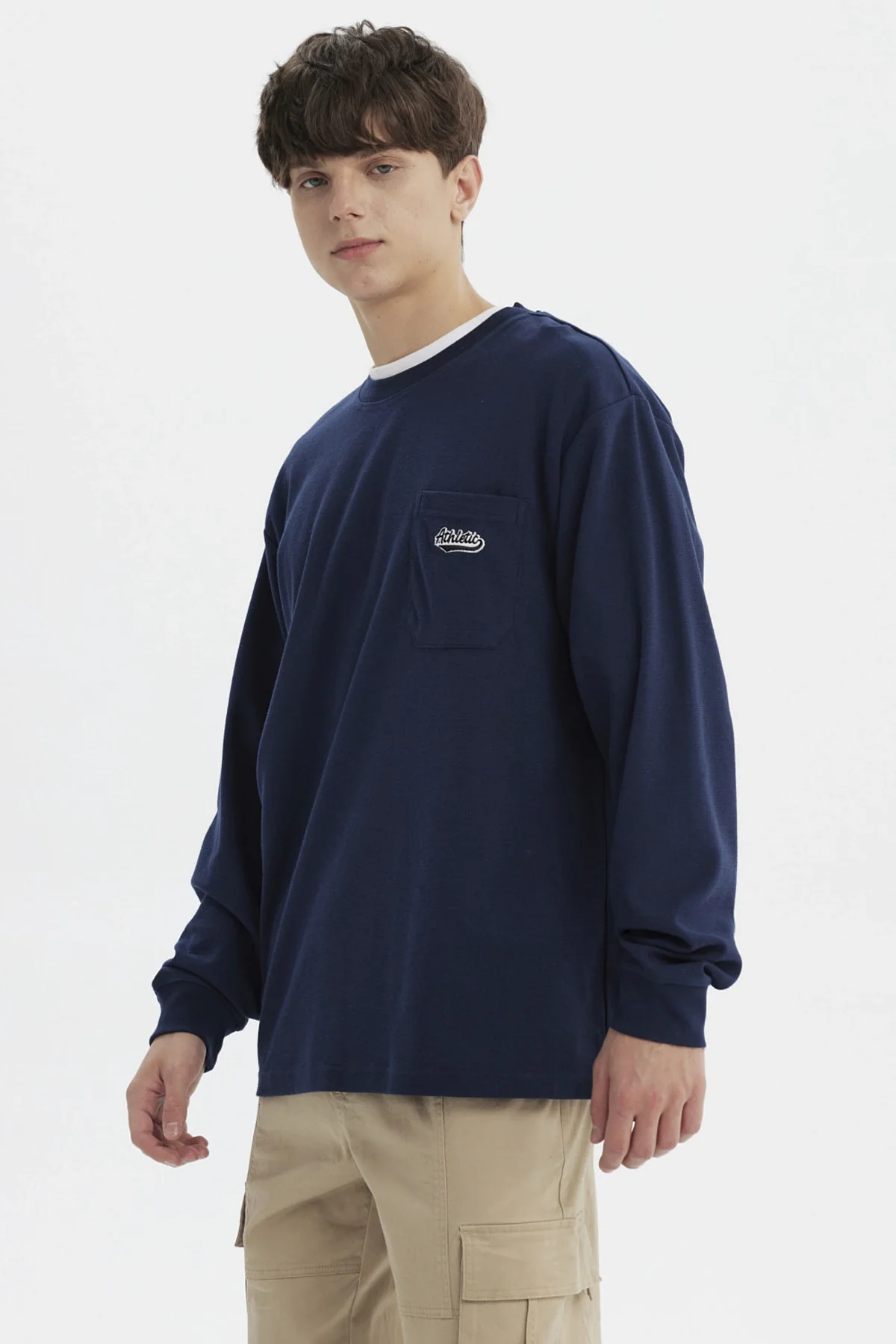 Polera Hombre Slim Azul - Image 2