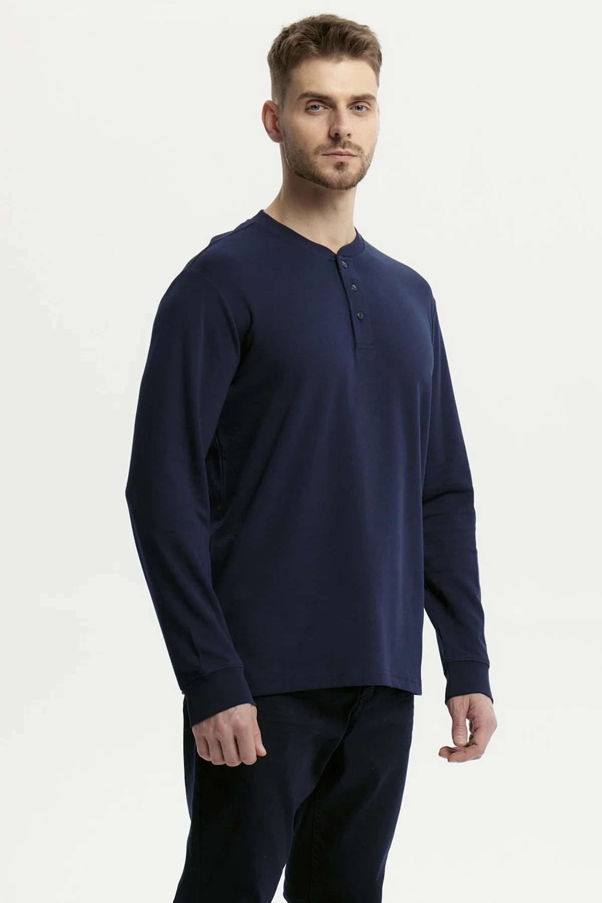 Polera Hombre Slim Azul Marino - Image 2