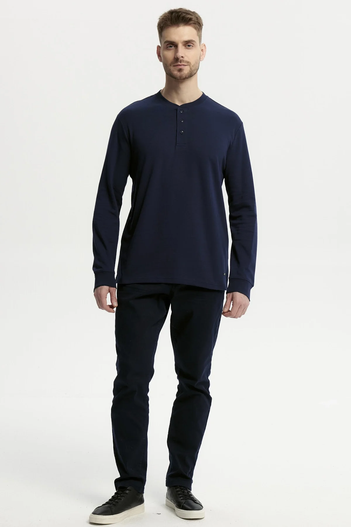 Polera Hombre Slim Azul Marino - Image 4