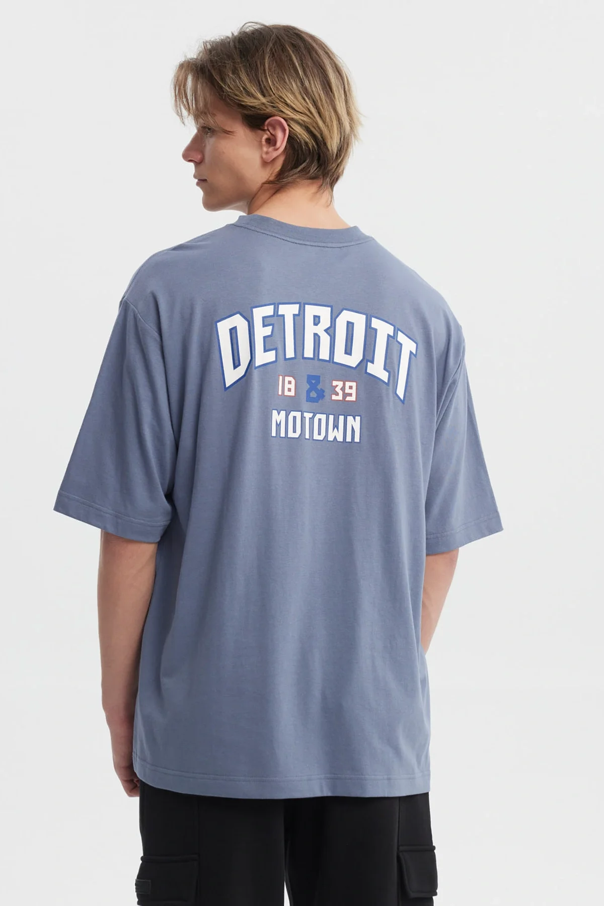 Polera Hombre Slim Azul Piedra - Image 2