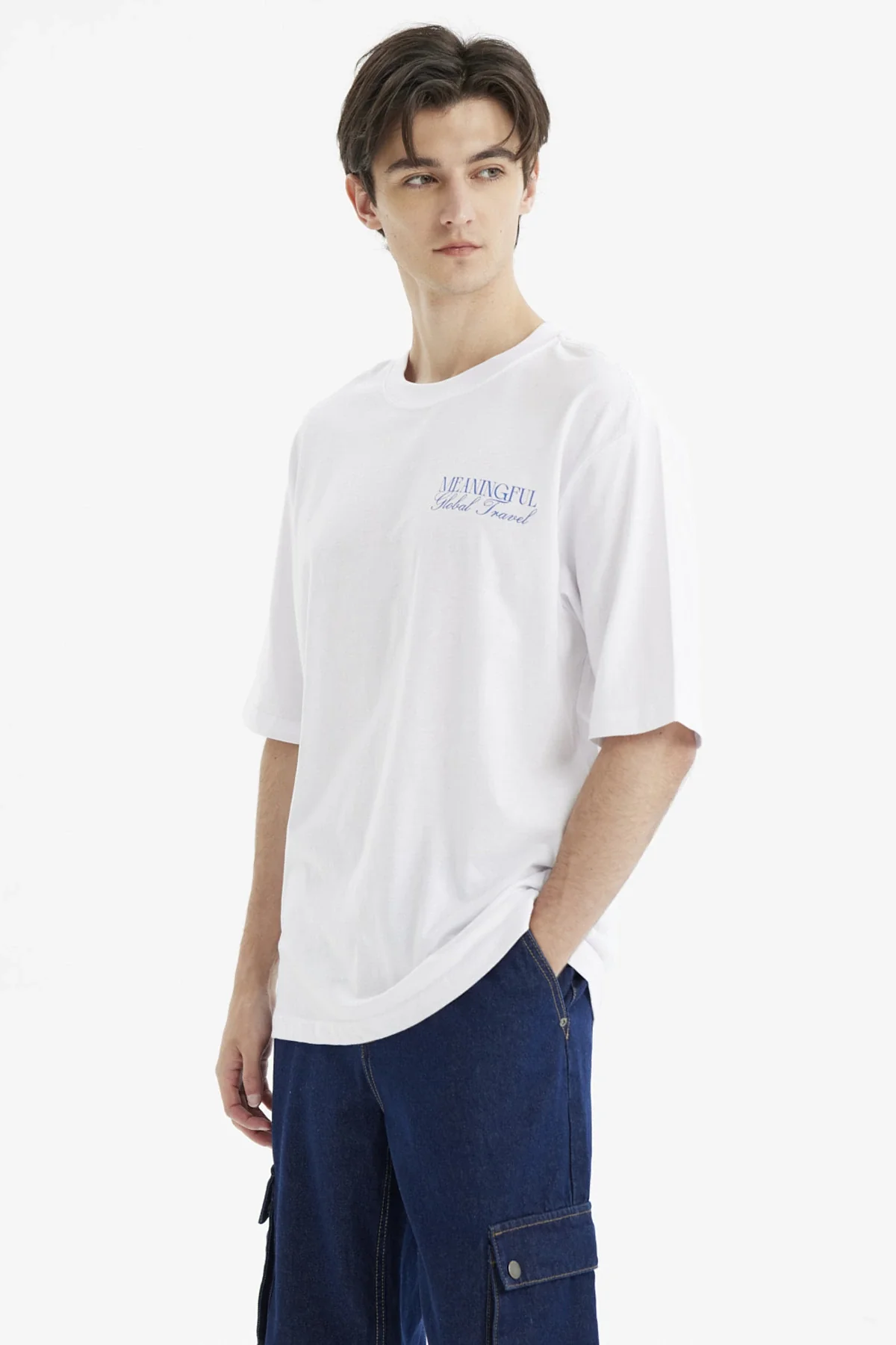 Polera Hombre Slim Blanco - Image 3