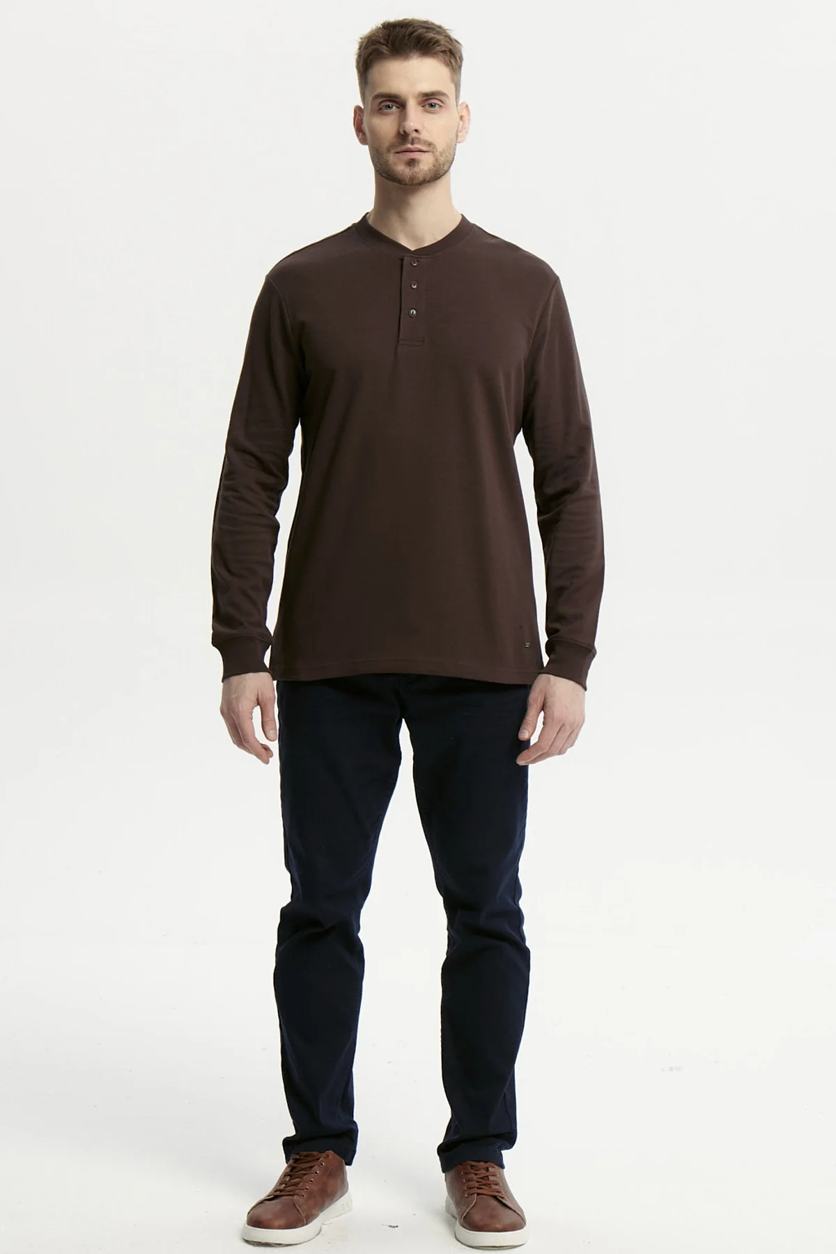 Polera Hombre Slim Chocolate - Image 4