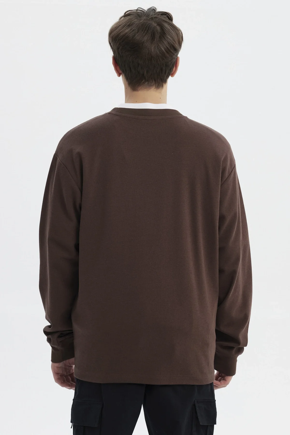 Polera Hombre Slim Chocolate - Image 3