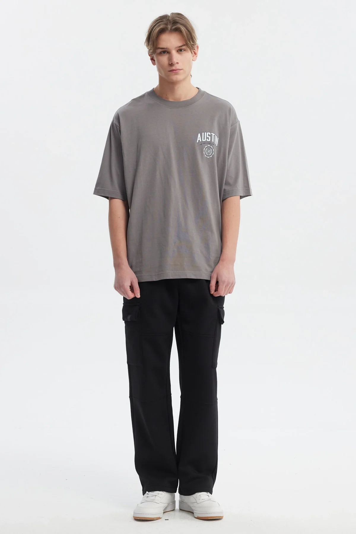Polera Hombre Slim Gris - Image 4