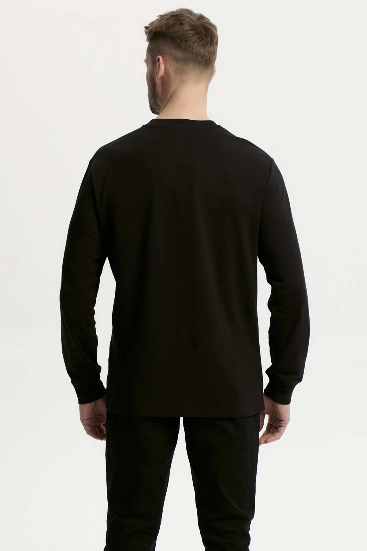 Polera Hombre Slim Negro - Image 3