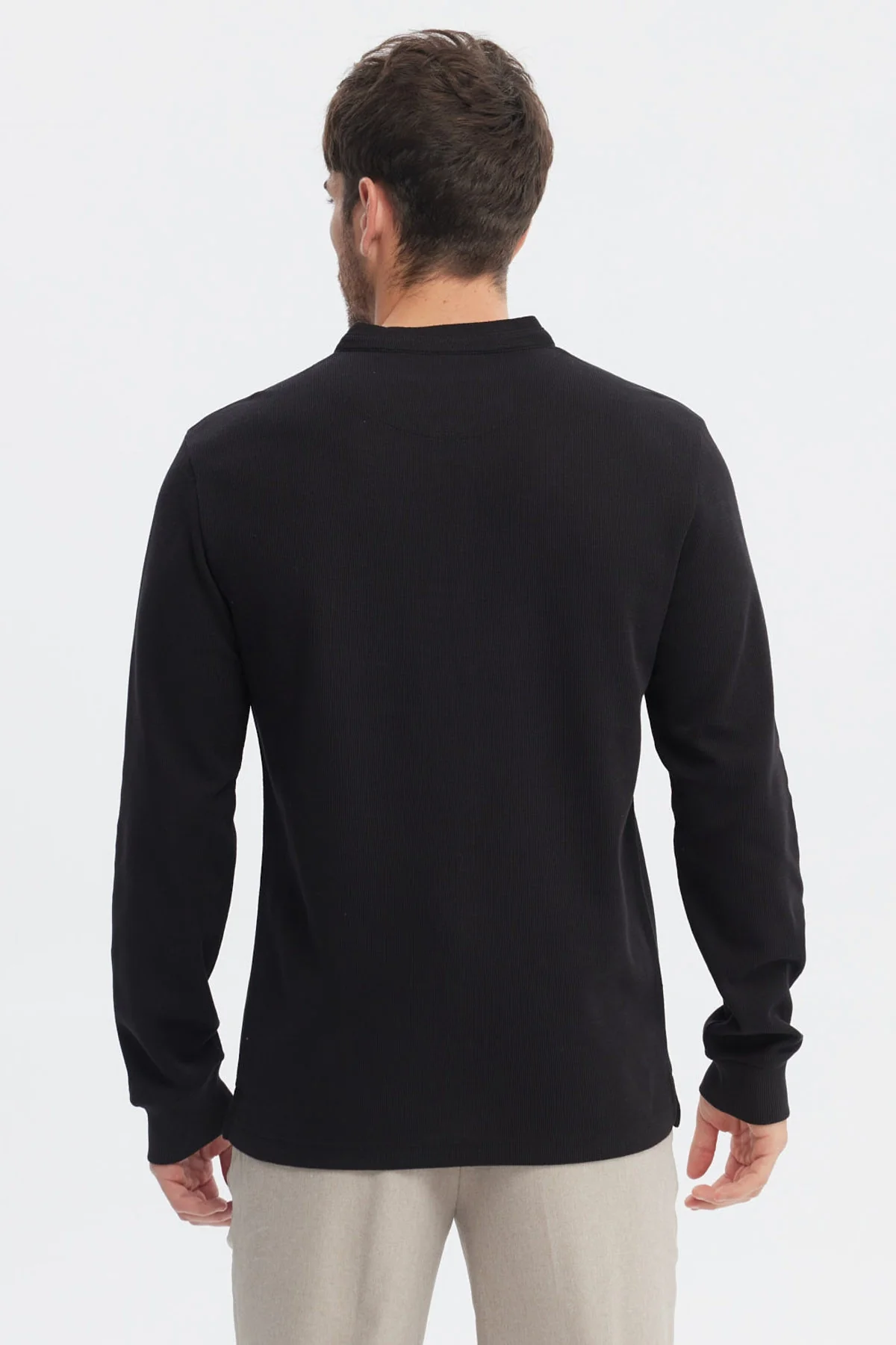 Polera Hombre Slim Negro - Image 3