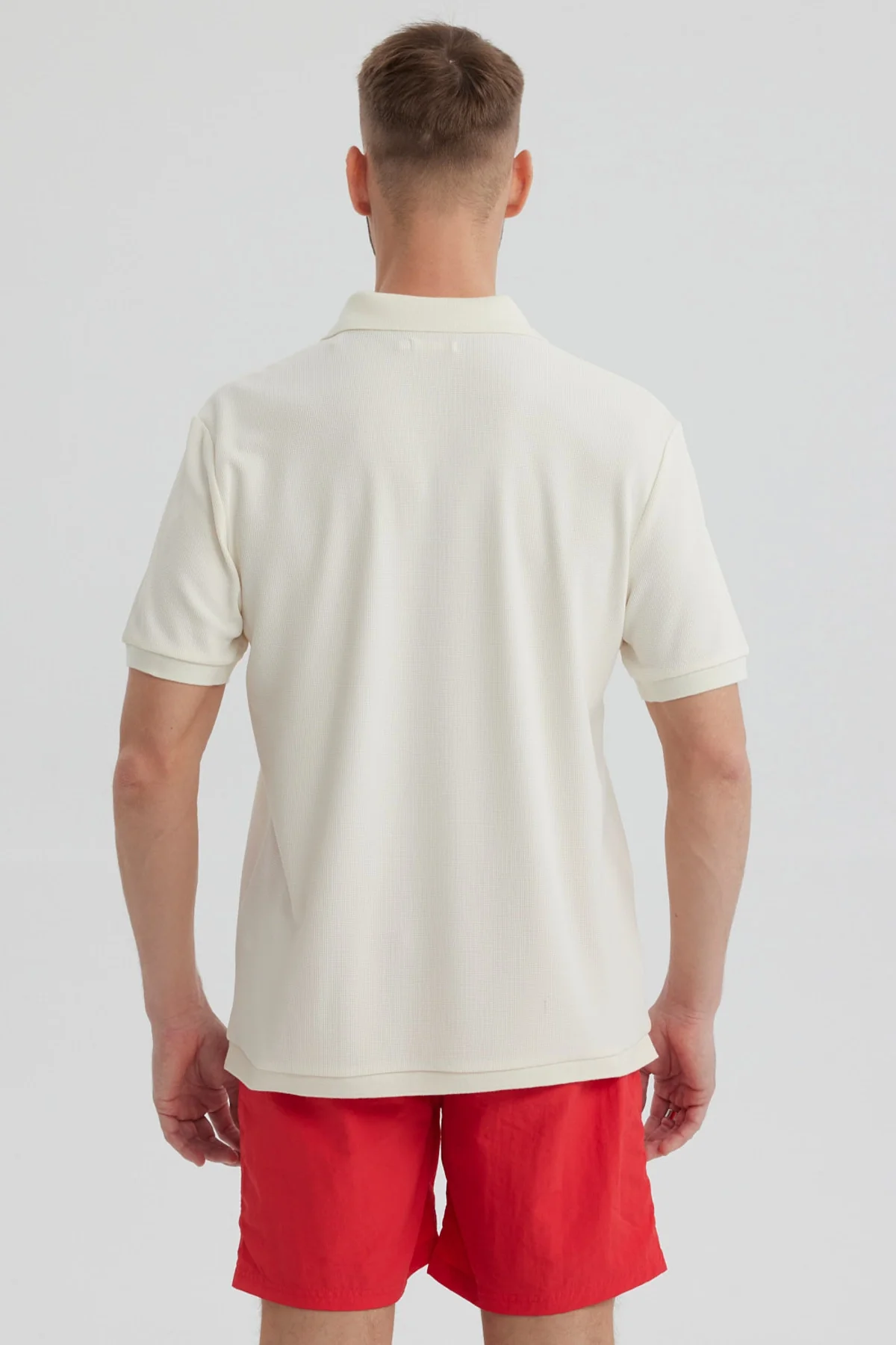 Polera Hombre Textura Beige - Image 3