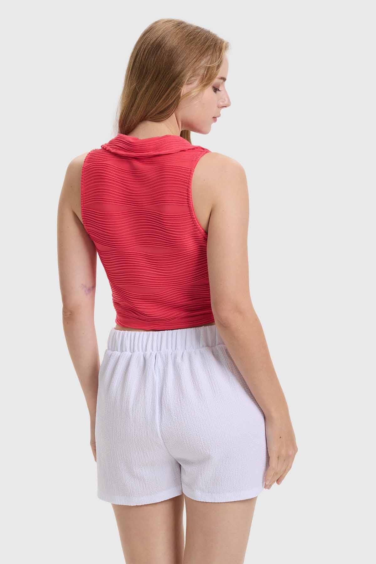 Polera Mujer Abotonada Rosado - Image 3