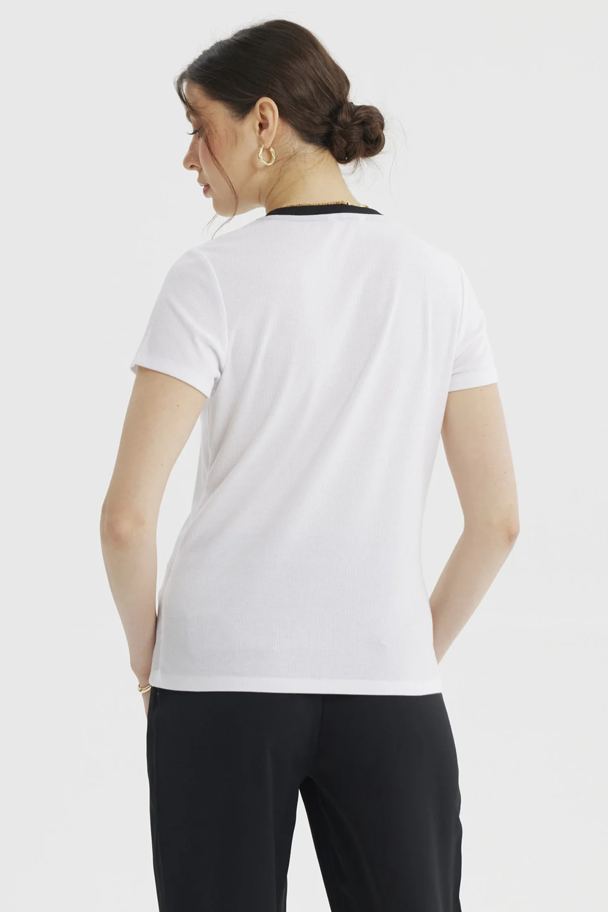 Polera Mujer Abotónado Falso Blanco - Image 3