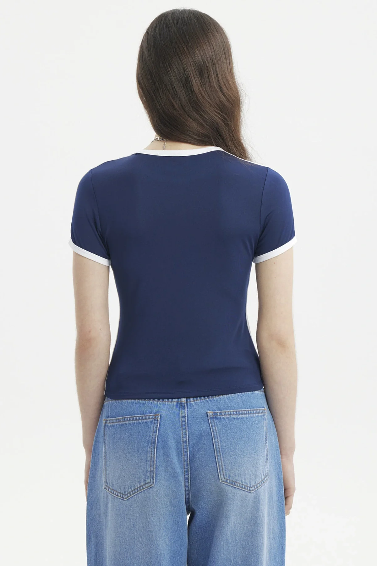 Polera Mujer Ajustado Azul - Image 3