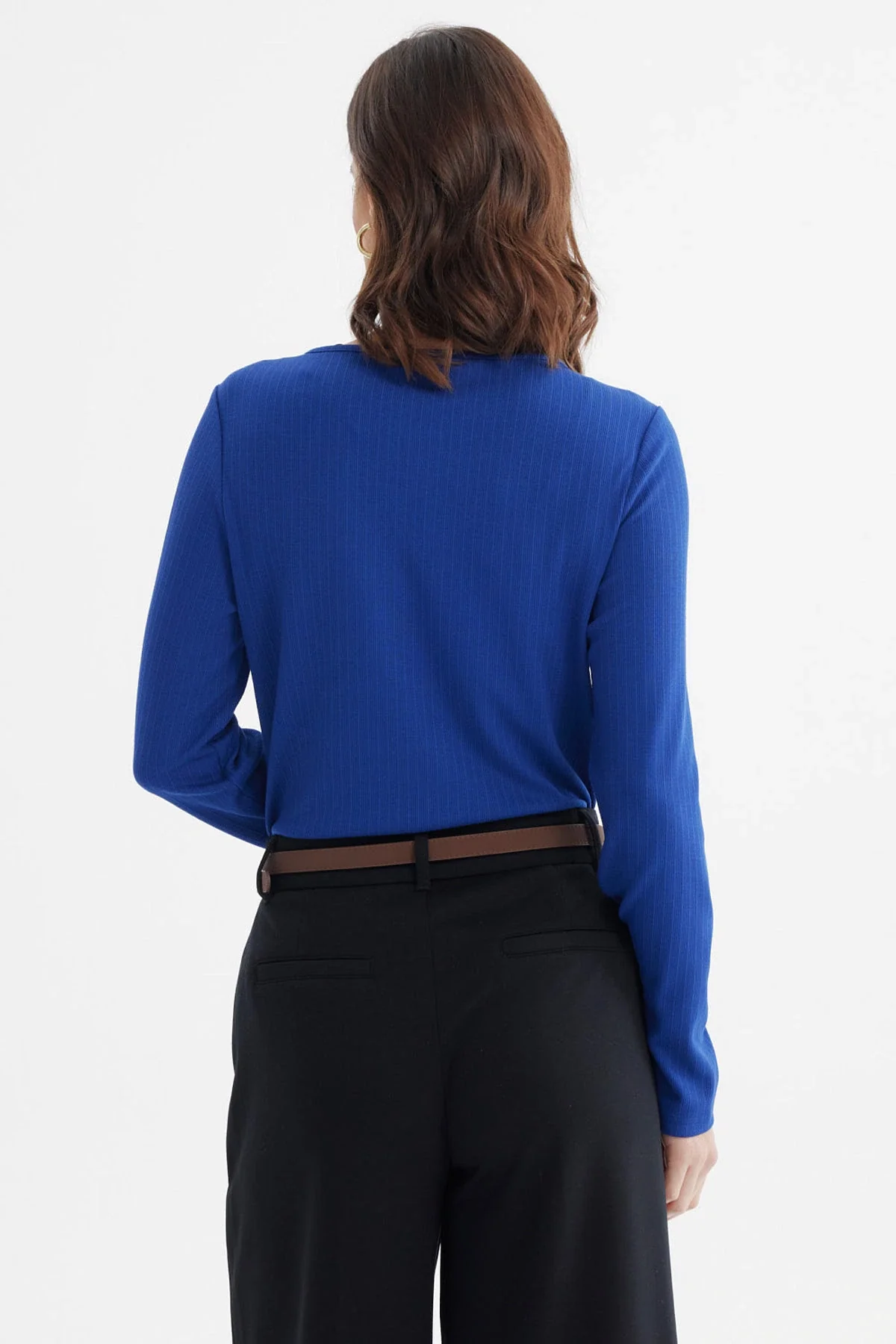 Polera Mujer Ajustado Azul - Image 3