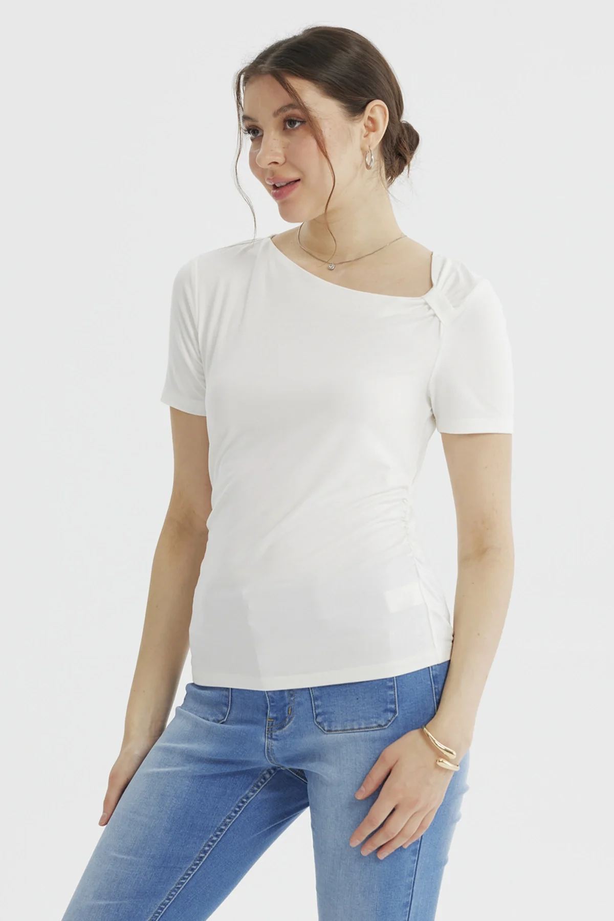 Polera Mujer Ajustado Crudo - Image 2