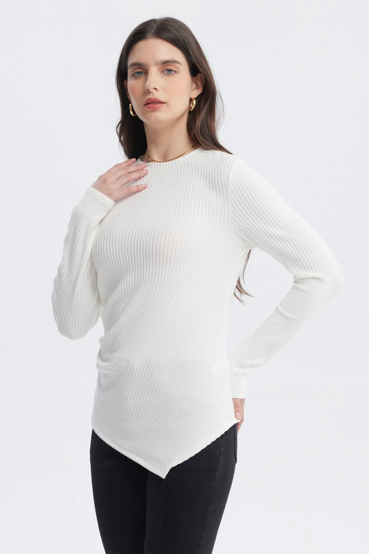Polera Mujer Ajustado Crudo - Image 2