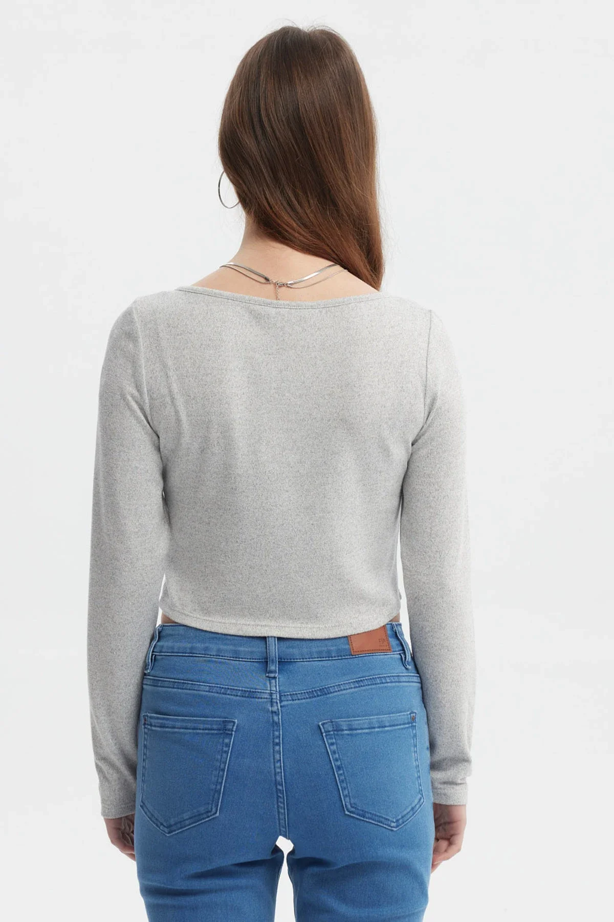 Polera Mujer Ajustado Gris - Image 3