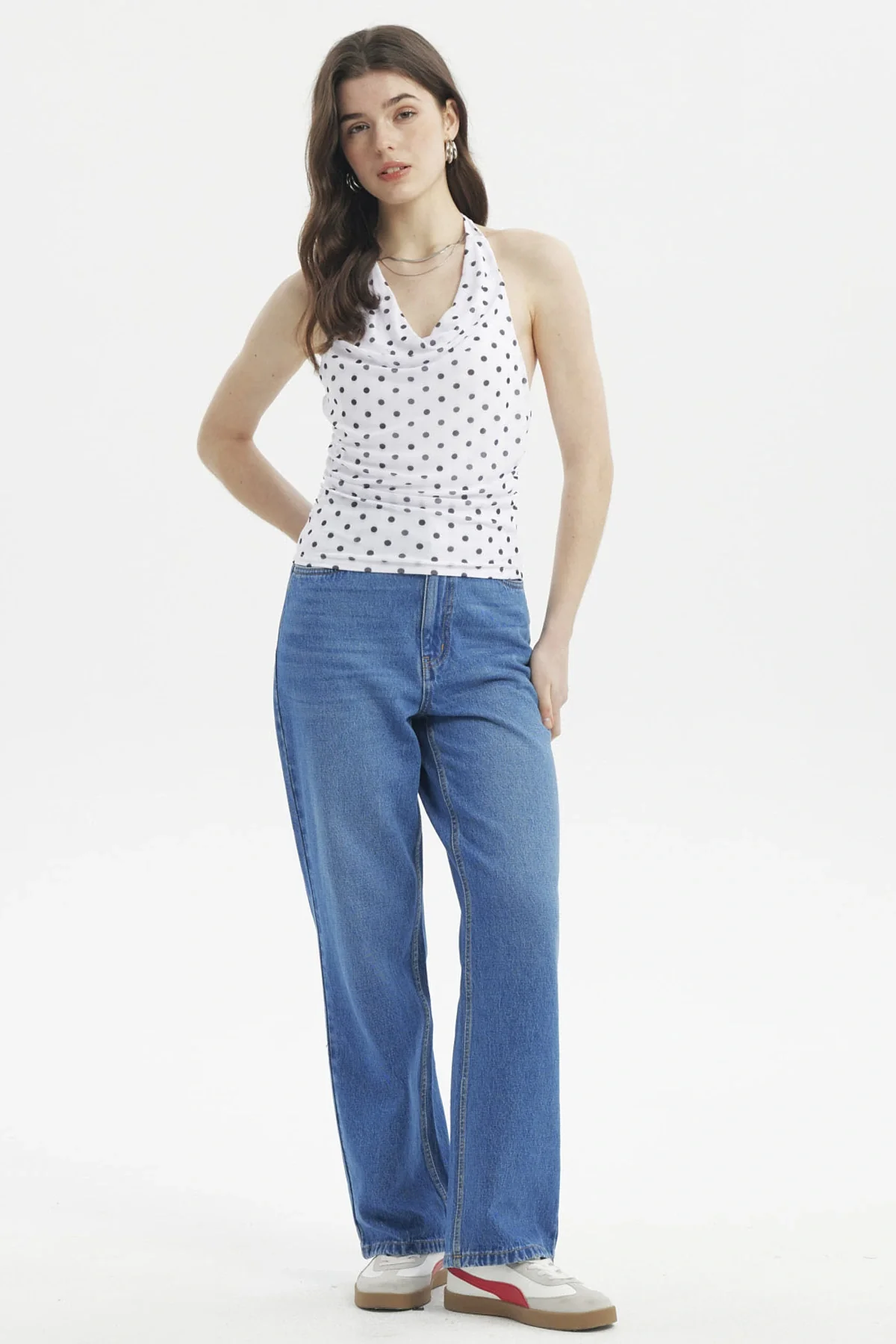 Polera Mujer Ajustado Halter Blanco - Image 4