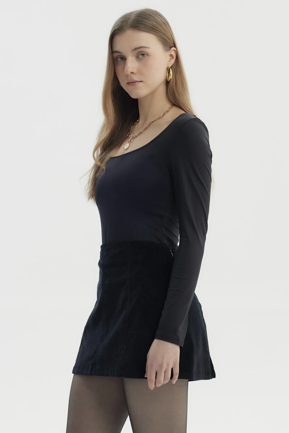 Polera Mujer Ajustado Negro - Image 2