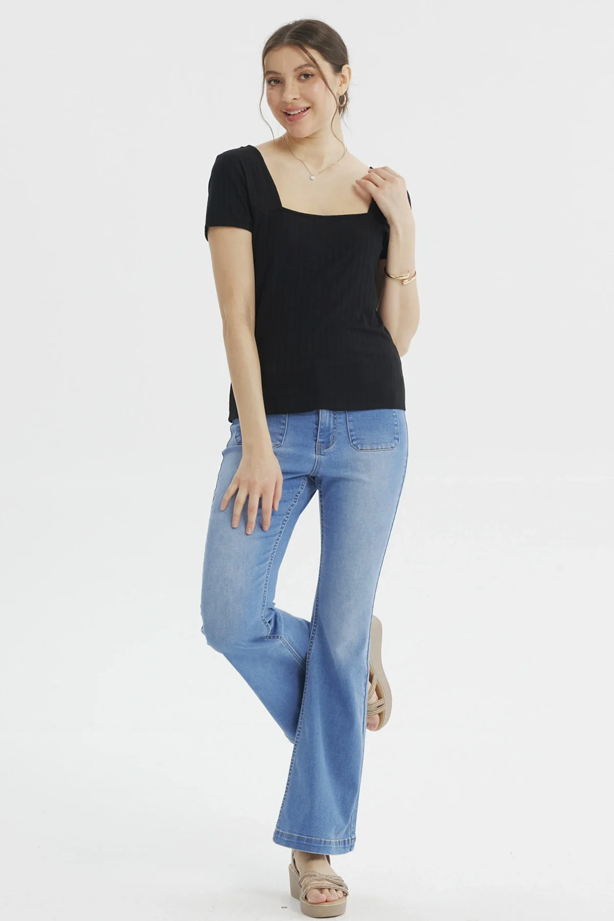 Polera Mujer Ajustado Negro - Image 4