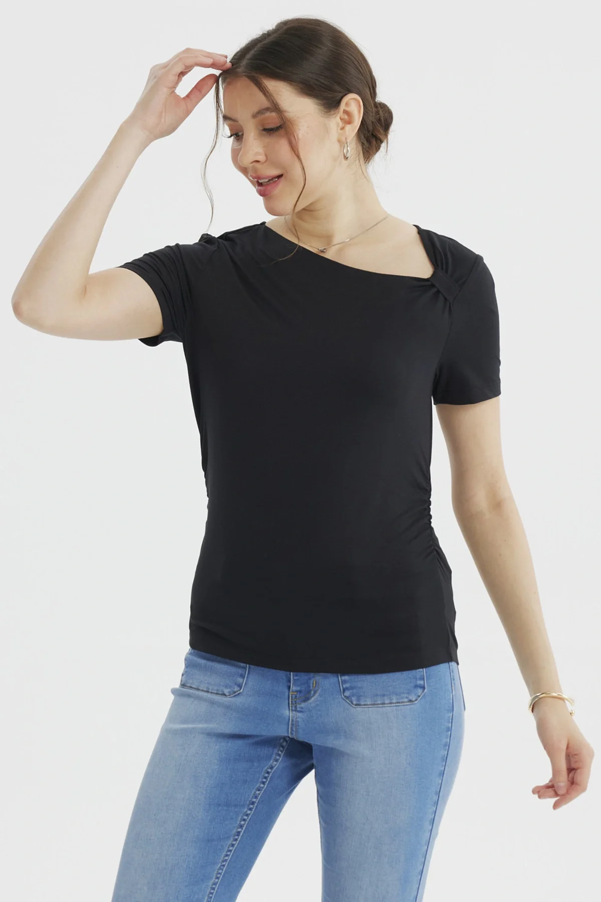 Polera Mujer Ajustado Negro - Image 2