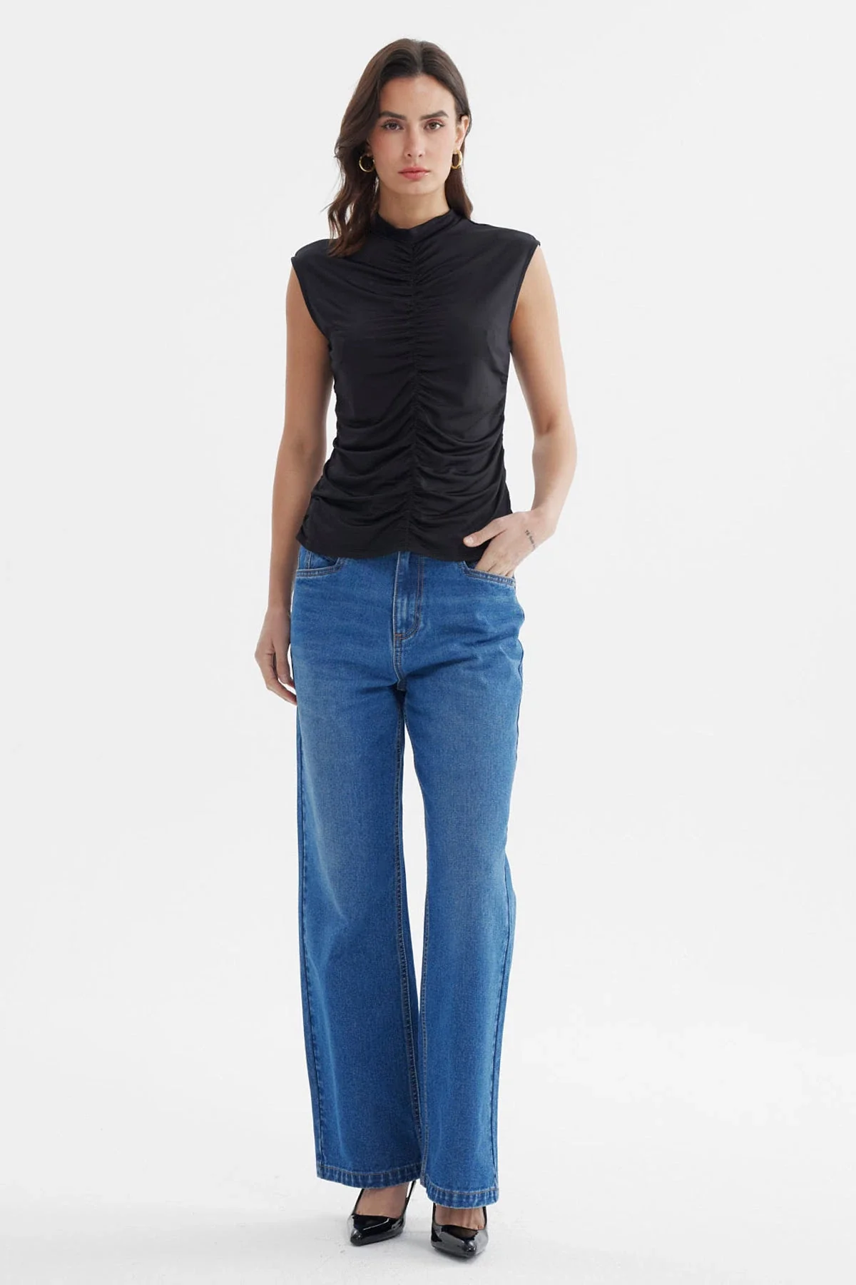 Polera Mujer Ajustado Negro - Image 4
