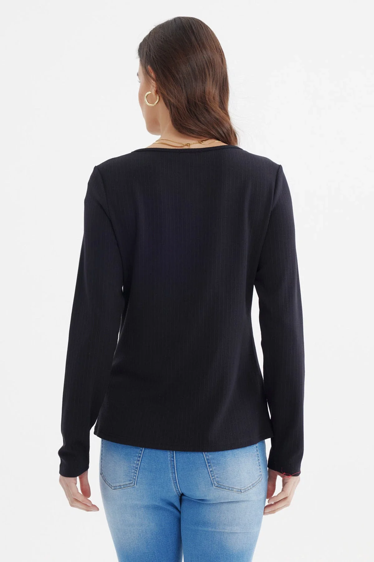 Polera Mujer Ajustado Negro - Image 3