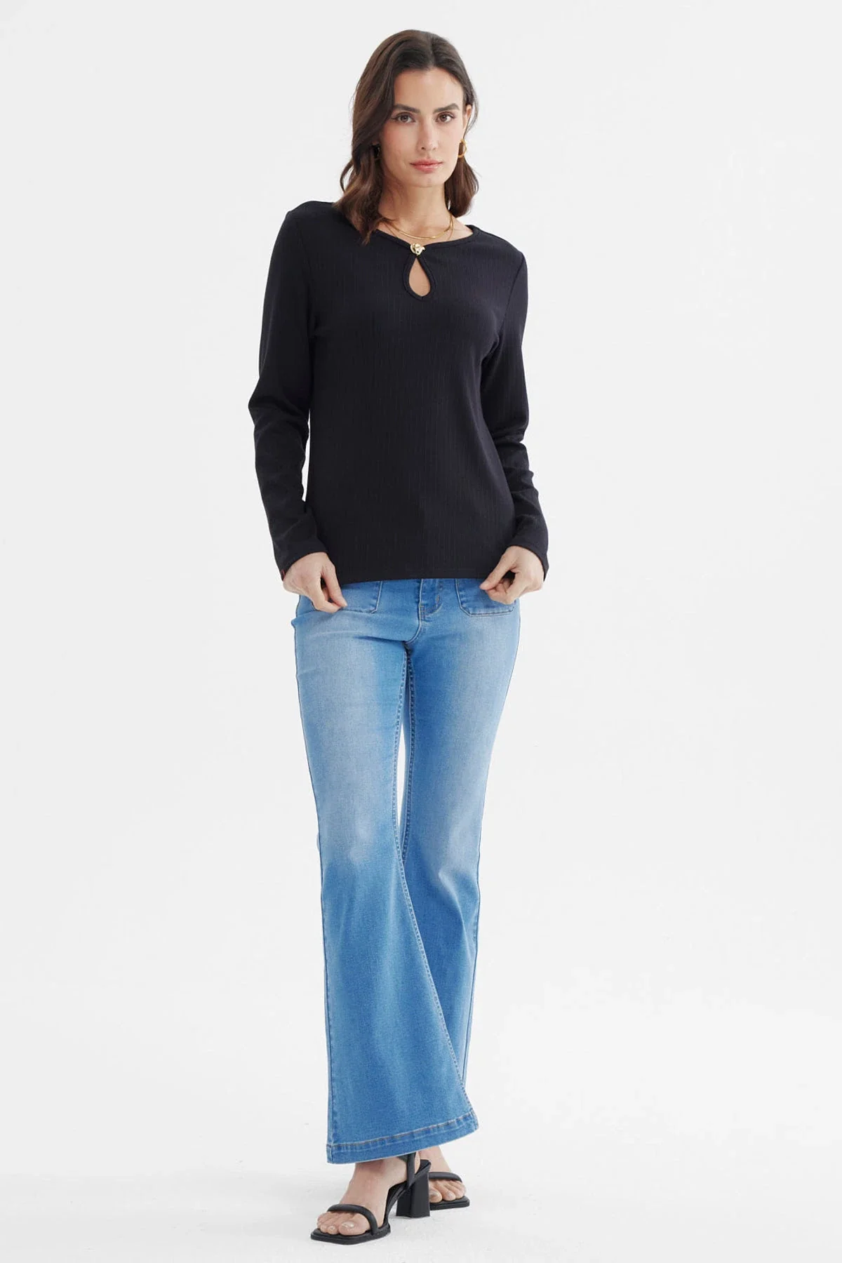 Polera Mujer Ajustado Negro - Image 4