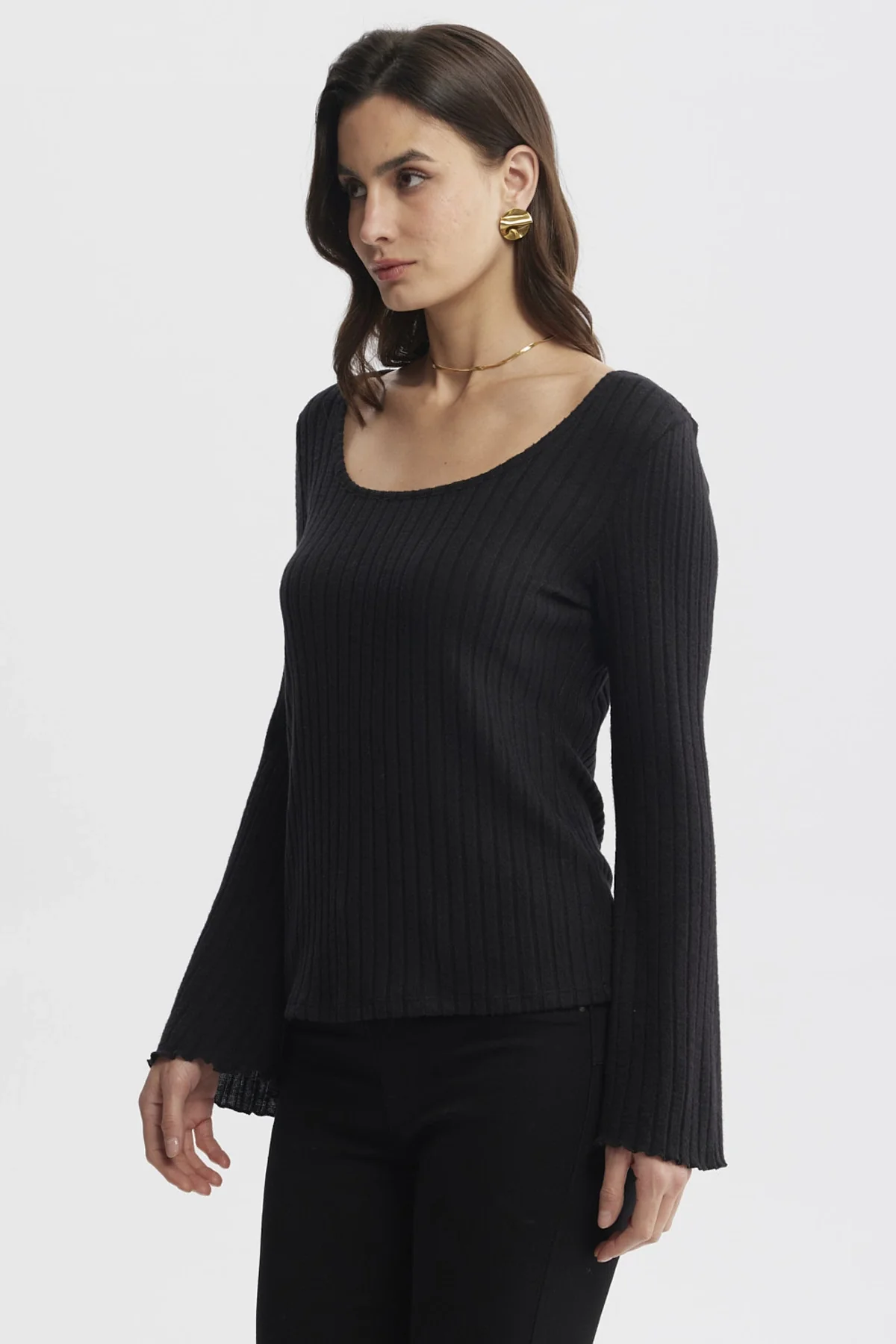 Polera Mujer Ajustado Negro - Image 2
