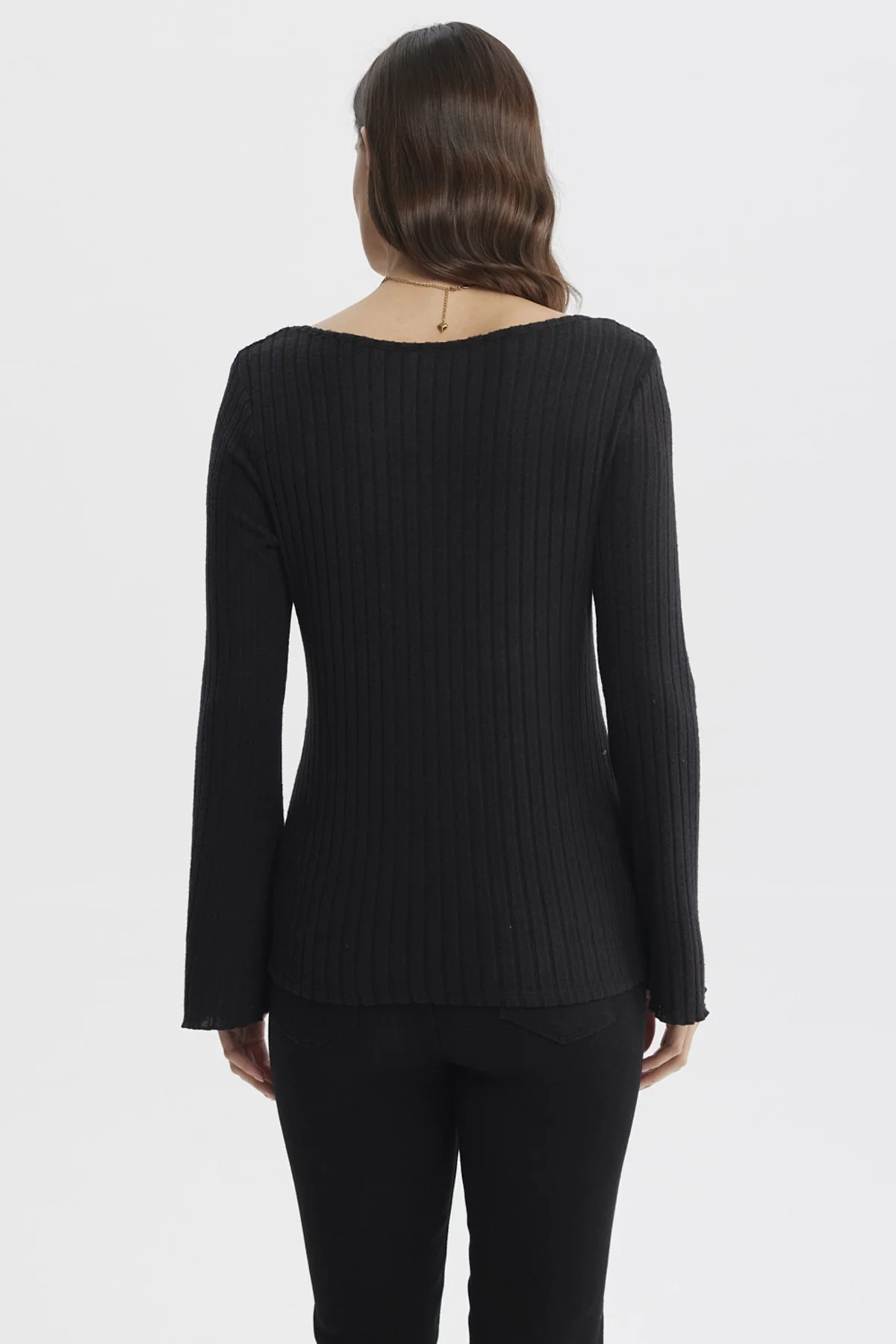 Polera Mujer Ajustado Negro - Image 3