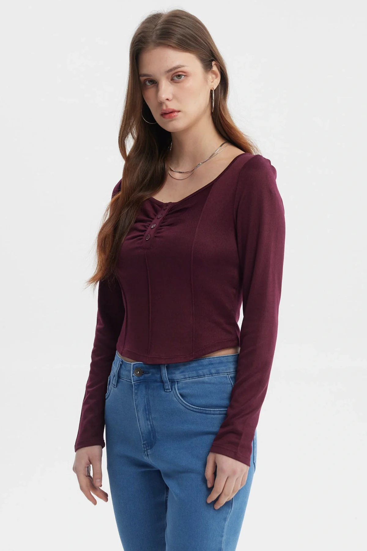 Polera Mujer Ajustado Rojo - Image 2