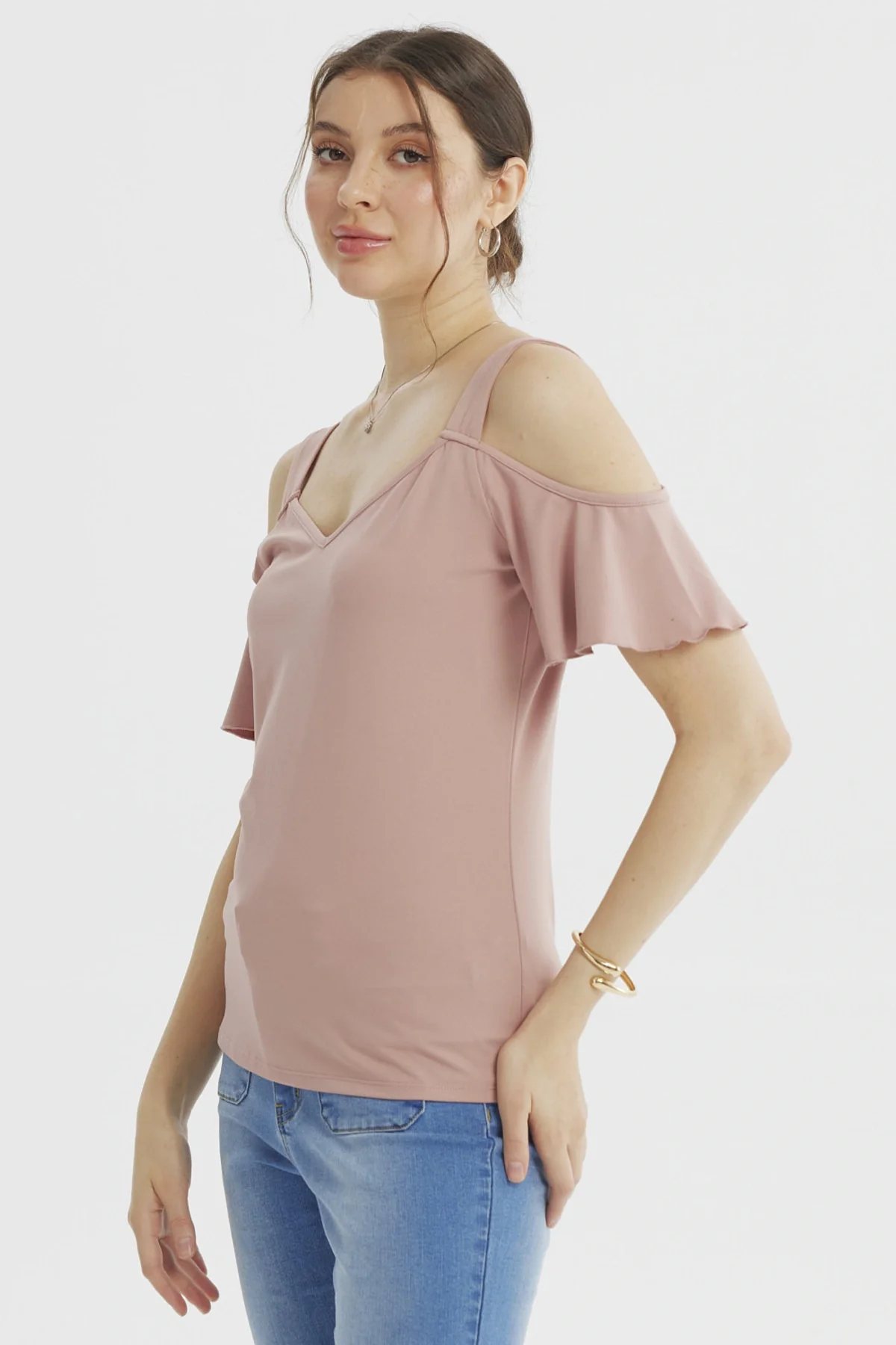 Polera Mujer Ajustado Rosado - Image 2