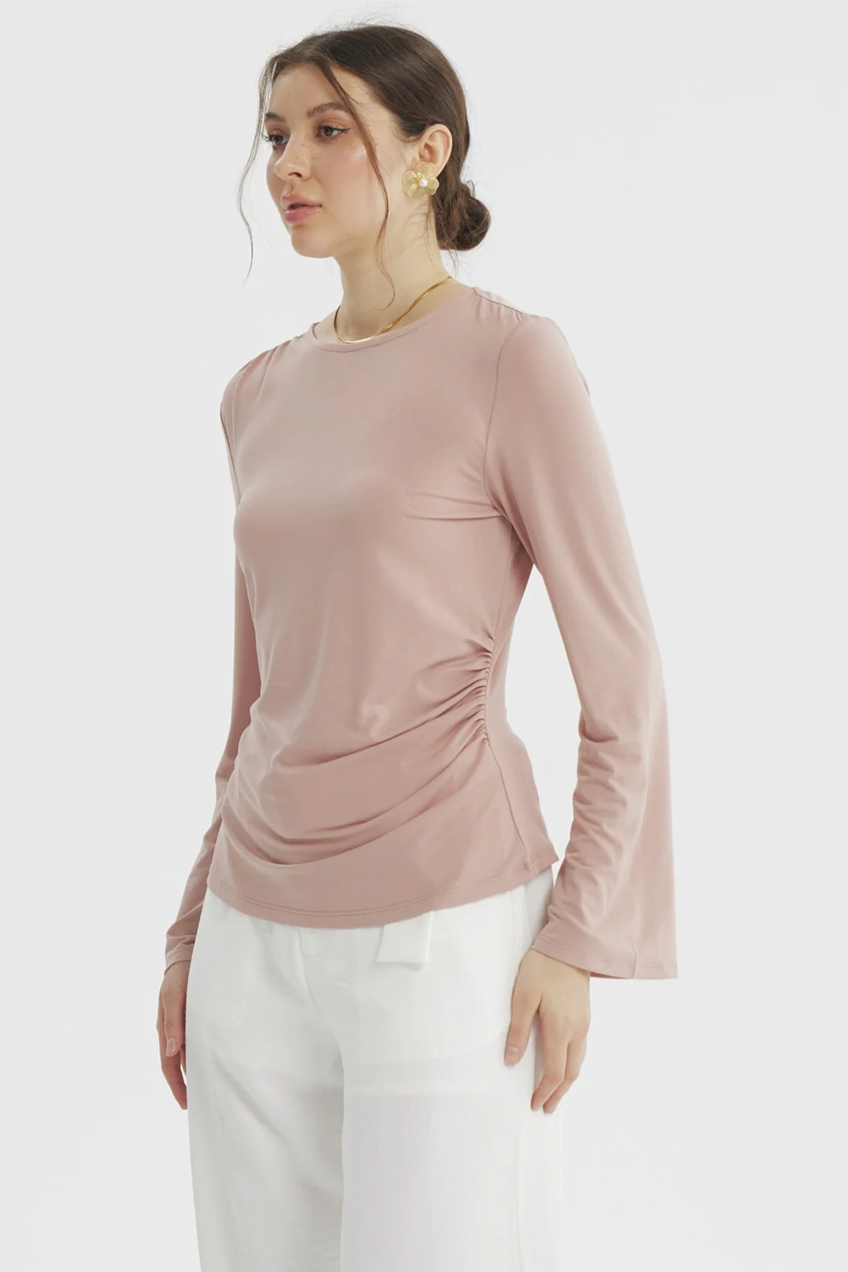 Polera Mujer Ajustado Rosado - Image 2