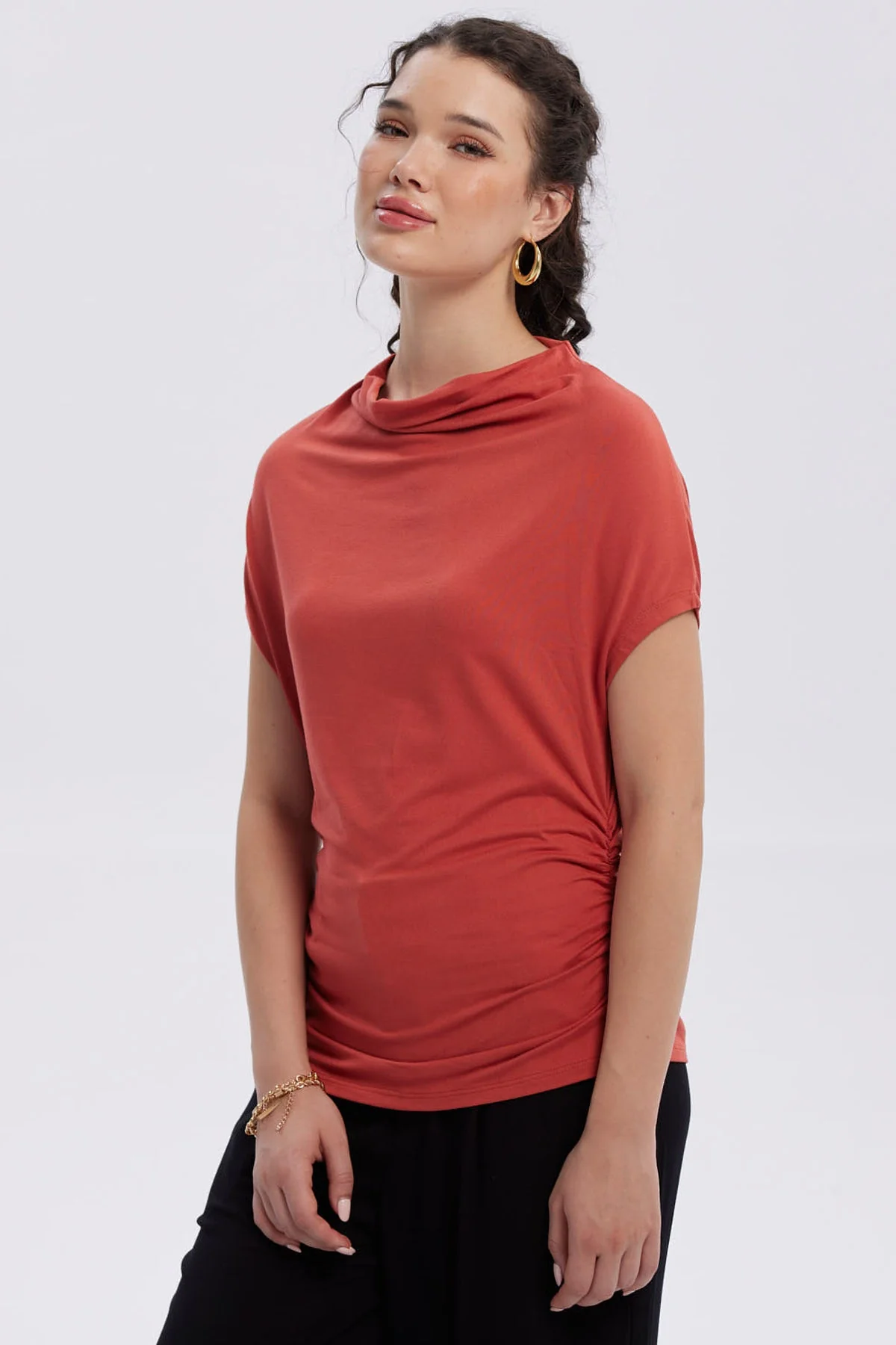 Polera Mujer Animal Print Terracota - Image 2