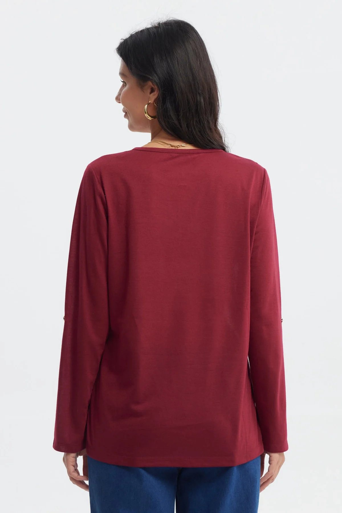 Polera Mujer Aplicación Cierre Rojo - Image 3