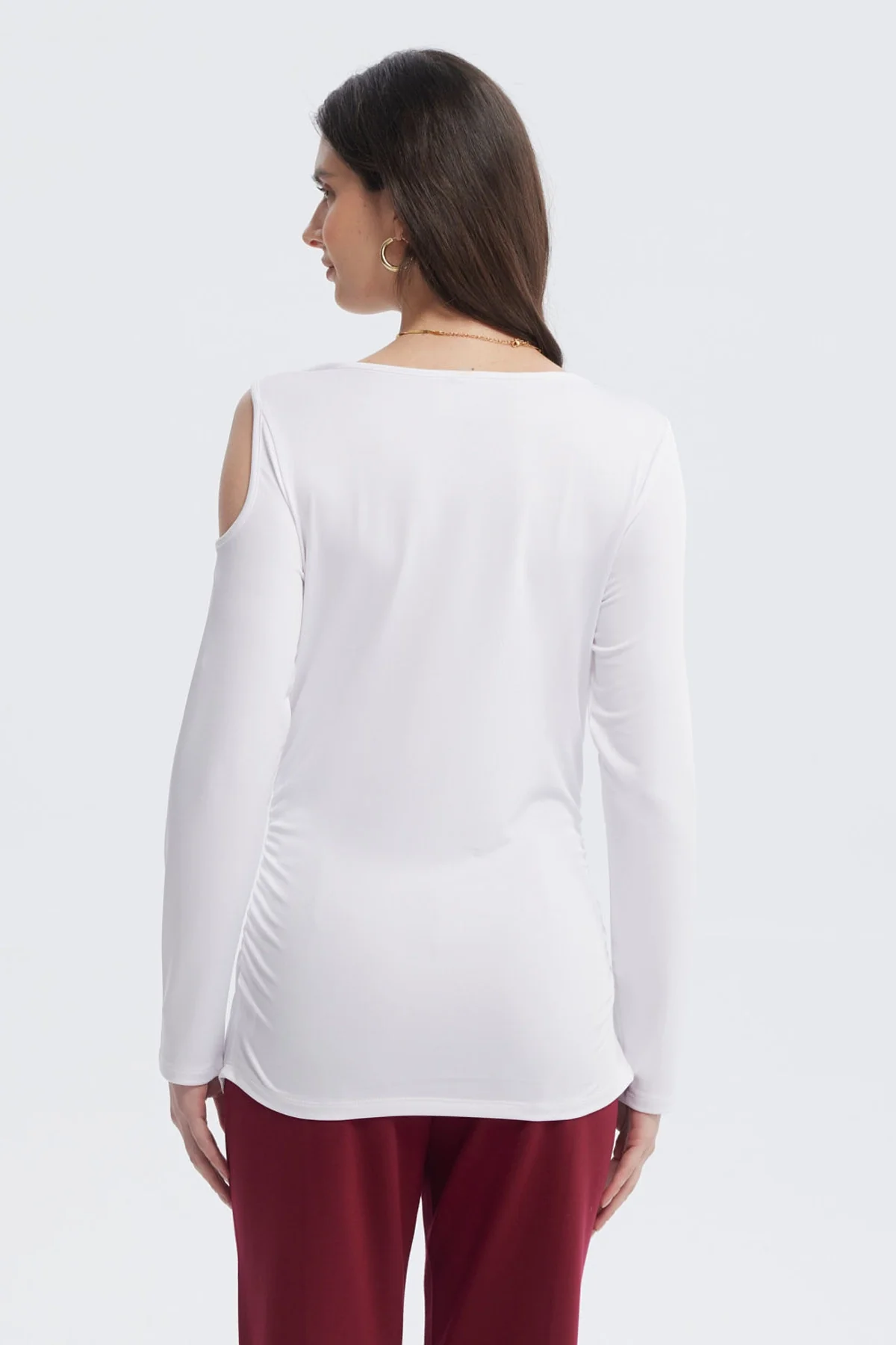 Polera Mujer Aplicación Nudo Hombro Crudo - Image 3