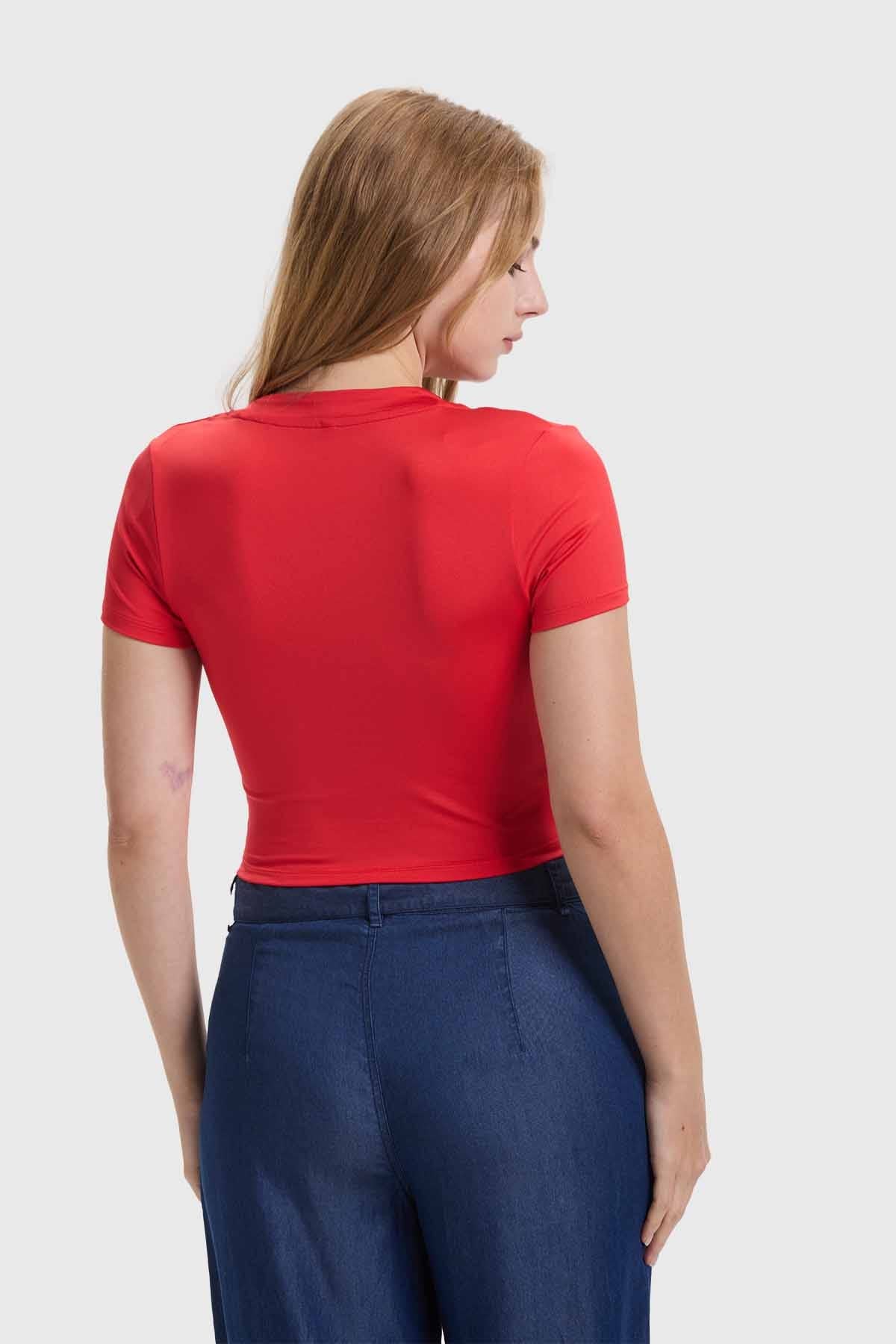 Polera Mujer Argolla Rojo - Image 3