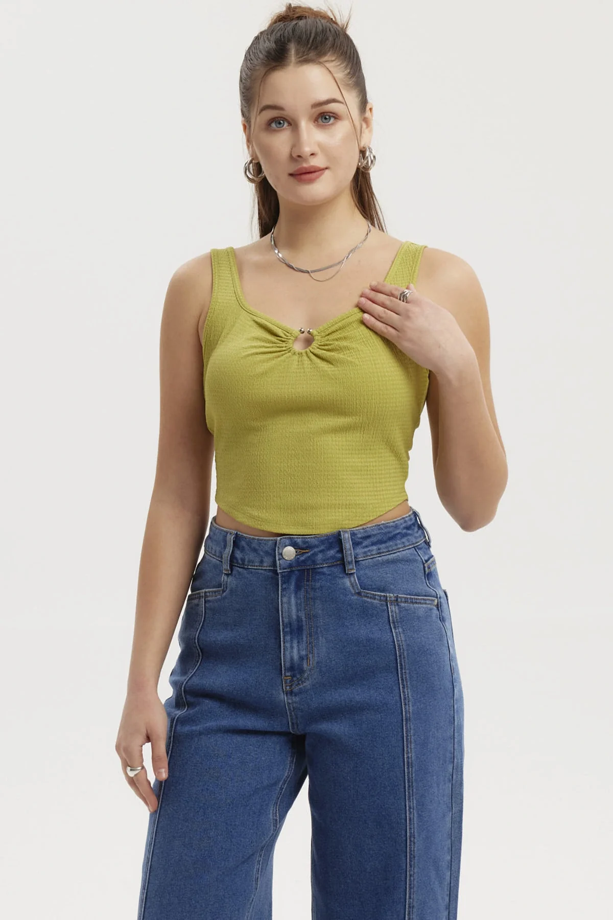 Polera Mujer Argolla Verde - Image 2