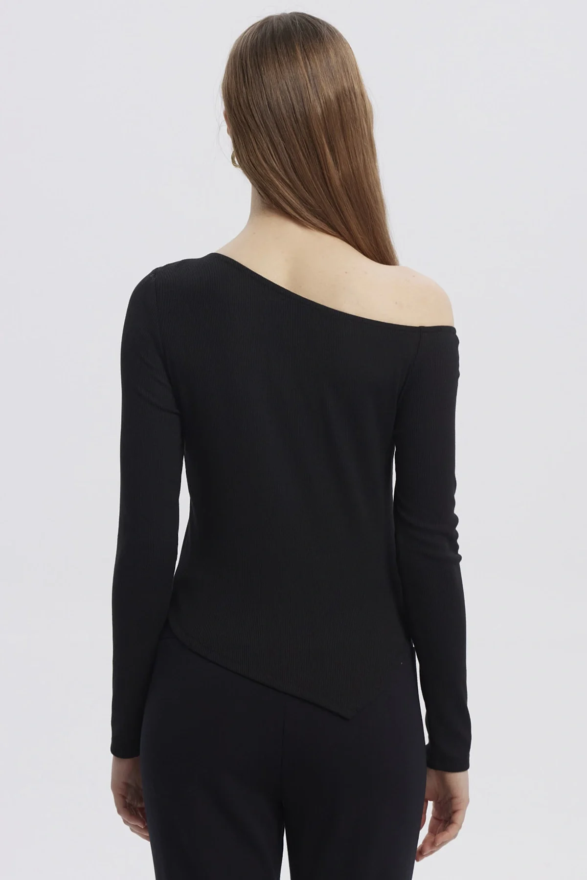 Polera Mujer Asimétrica Negro - Image 3