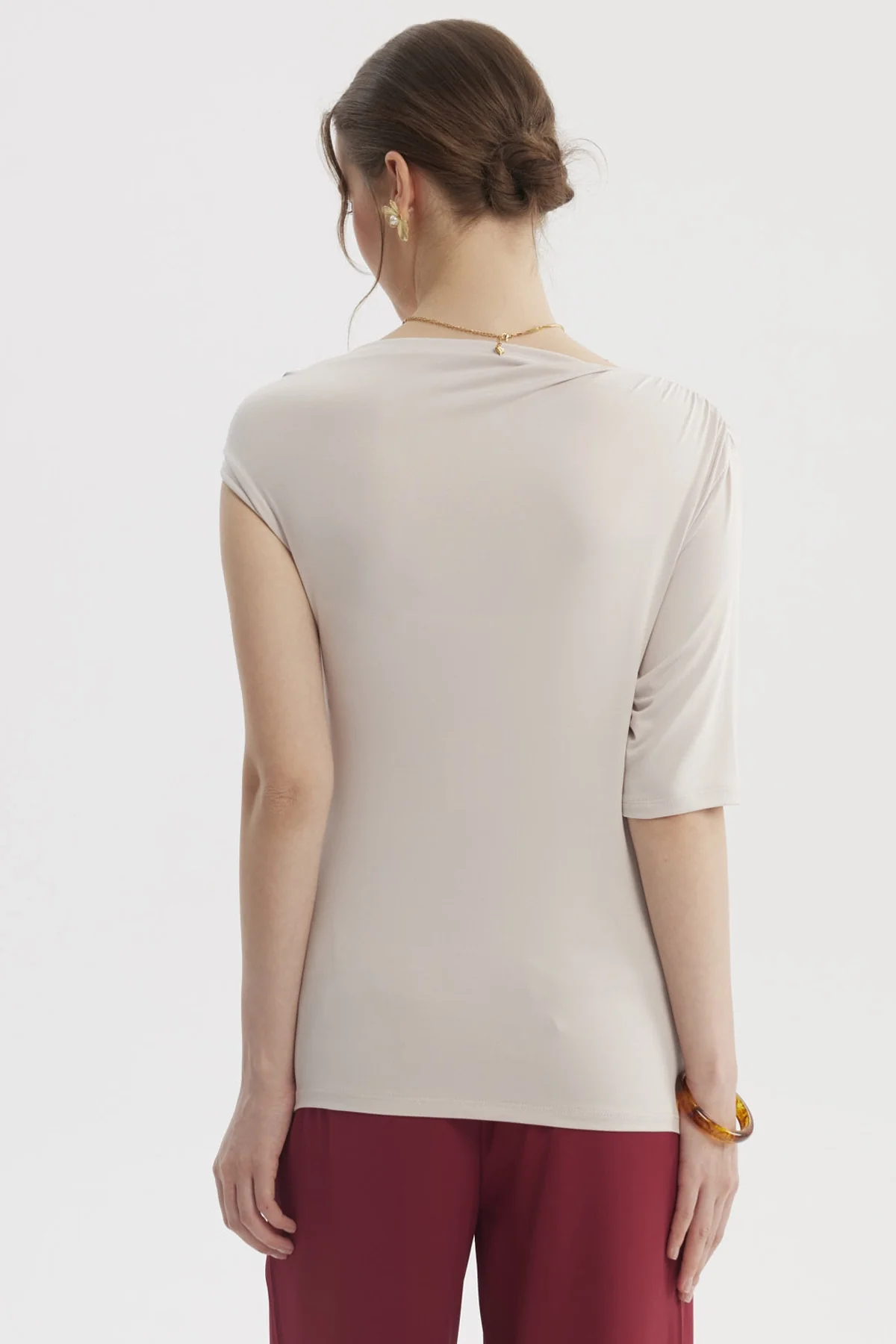 Polera Mujer Asimétrico Arena - Image 3
