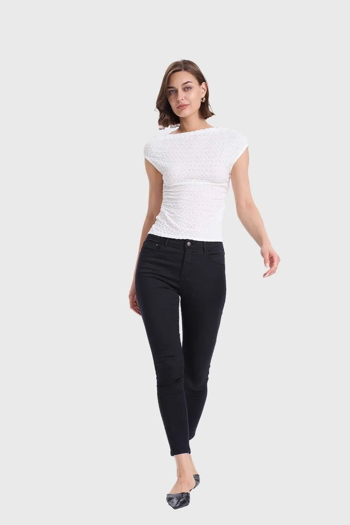 Polera Mujer Asimétrico Crudo - Image 4