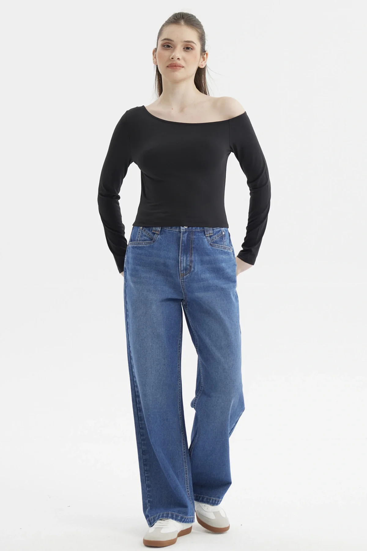 Polera Mujer Asimétrico Negro - Image 4