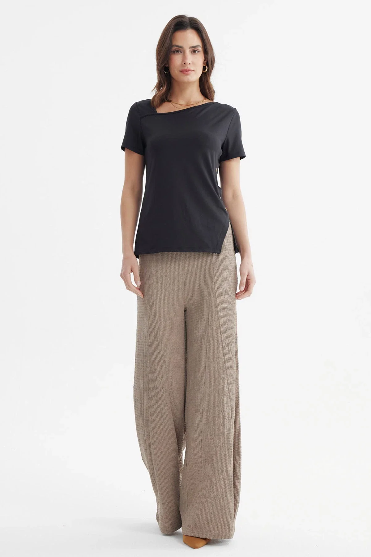 Polera Mujer Asimétrico Negro - Image 4