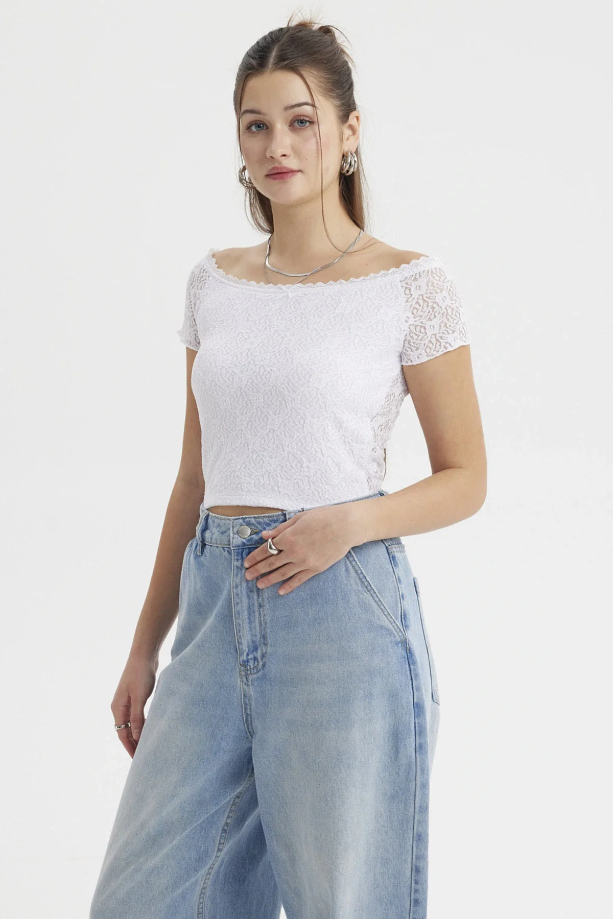 Polera Mujer Bardot Blanco - Image 2